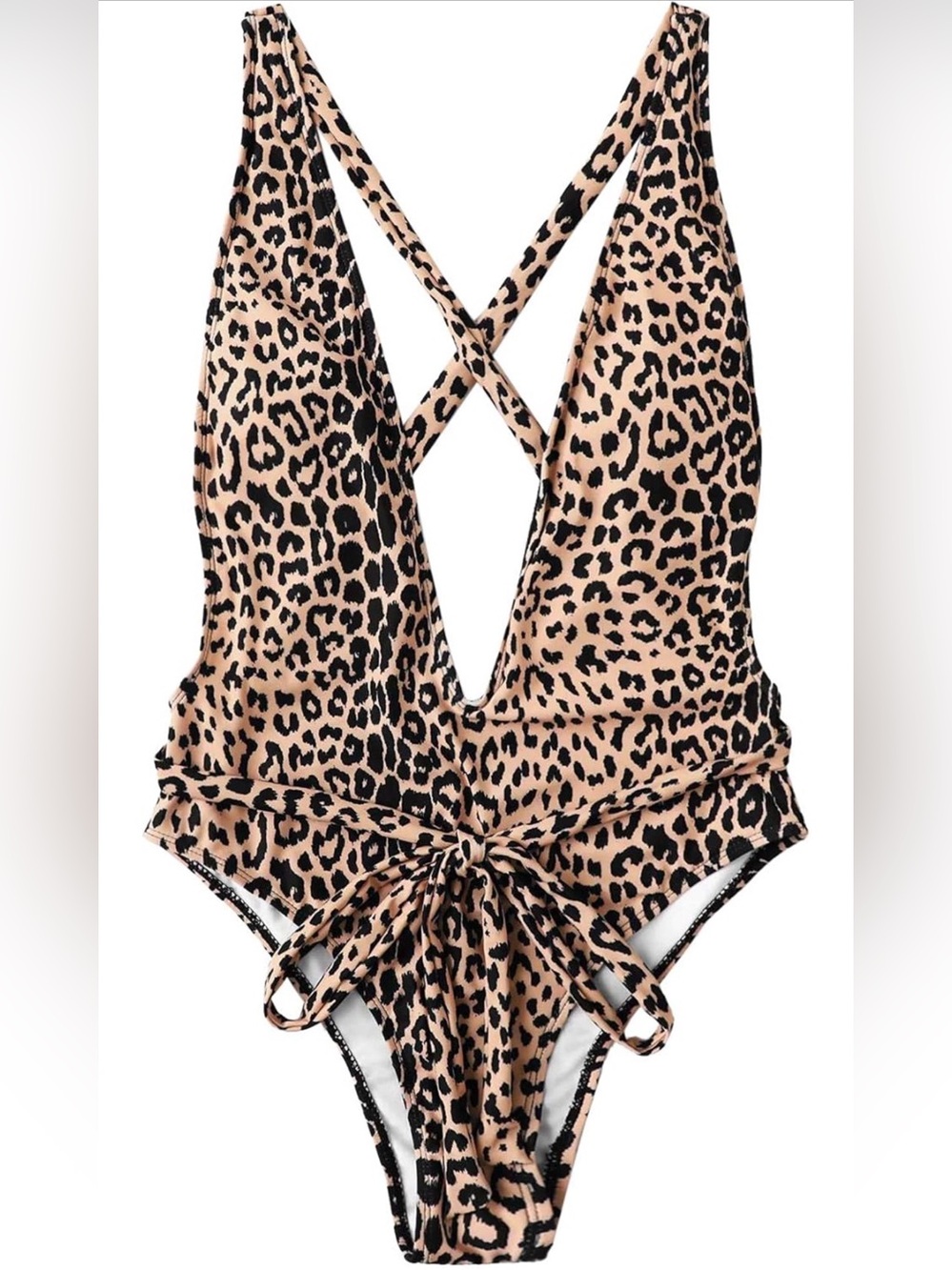 Convertible Leopard Print One-Piece Swimsuit
